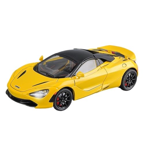 1 24 Für McLaren 720S Legierung Modellauto Miniatur Supercar Metall Fahrzeug Kinder Jungen Hot Toys Druckgussmodelle Motorfahrzeuge(Yellow) von DUEVEL