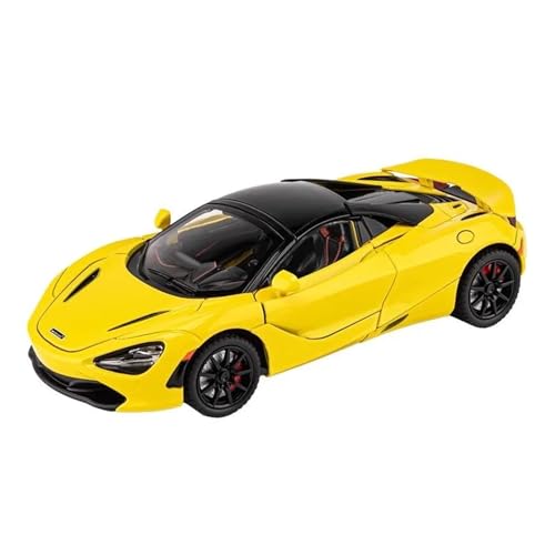 1 24 Für McLaren 720s Simulation Legierung Druckguss 3-Gang-Schalter Sound Und Licht Bumerang Junge Sammlung Geschenk Spielzeugauto Druckgussmodelle Motorfahrzeuge(Yellow) von DUEVEL