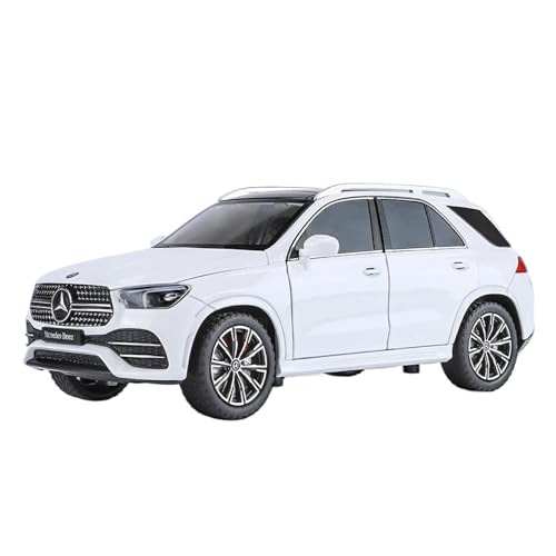 1 24 Für Mercedes-Benz GLE350 GLE SUV Legierung Auto Druckguss Auto Modell Sound Und Licht Pull Back Auto Spielzeug Druckgussmodelle Motorfahrzeuge(Weiß) von DUEVEL