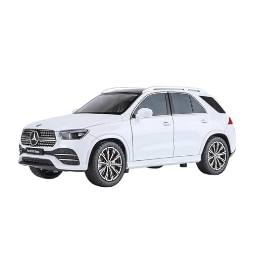 1 24 Für Mercedes-Benz GLE350 GLE SUV Legierung Modell Auto Spielzeug Maßstab Modell Sound Und Licht Auto Geschenk Druckgussmodelle Motorfahrzeuge(Weiß) von DUEVEL