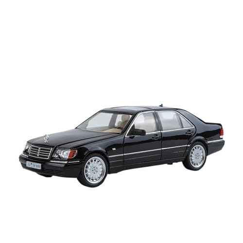 1 24 Für Mercedes Benz W140 320 SEL Limousine Legierung Diecast Modell Auto Sound Und Licht Desktop Dekoration Druckgussmodelle Motorfahrzeuge(Schwarz) von DUEVEL