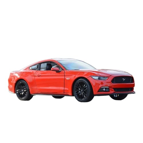 1 24 Für Mustang GT 2015 Legierung Auto Druck Druck Spielzeug Auto Modell Ziehen Auto Spielzeug Geschenke Sammlung Druckgussmodelle Motorfahrzeuge(Orange) von DUEVEL