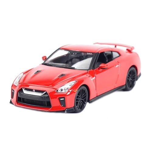 1 24 Für Nissan 2017 GT-R Sportwagen Statische Maßstab Simulation Casting Auto Modell Ornamente Druckgussmodelle Motorfahrzeuge(Rot) von DUEVEL