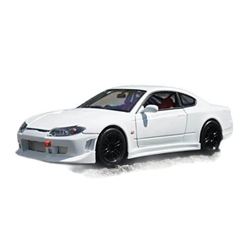 1 24 Für Nissan Silvia S-15 S15 Racing Supersportwagen Legierung Modell Geschenk Ornamente Display Druckgussmodelle Motorfahrzeuge(Weiß) von DUEVEL