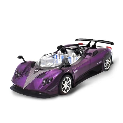 1 24 Für Pagani Zonda HP Barchetta Legierung Sportwagen Modell Druckguss Metall Rennfahrzeuge Automodell-Enthusiasten Druckgussmodelle Motorfahrzeuge(Purple) von DUEVEL