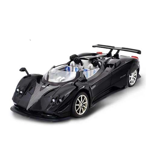 1 24 Für Pagani Zonda HP Barchetta Legierung Sportwagen Modell Druckguss Metall Rennfahrzeuge Automodell-Enthusiasten Druckgussmodelle Motorfahrzeuge(Schwarz) von DUEVEL