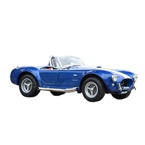 1 24 Für Shelby Cobra 427 S/C 1965 Legierung Auto Druckguss Spielzeug Auto Modell Zurückziehen Auto Spielzeug Geschenke Druckgussmodelle Motorfahrzeuge(Blau) von DUEVEL