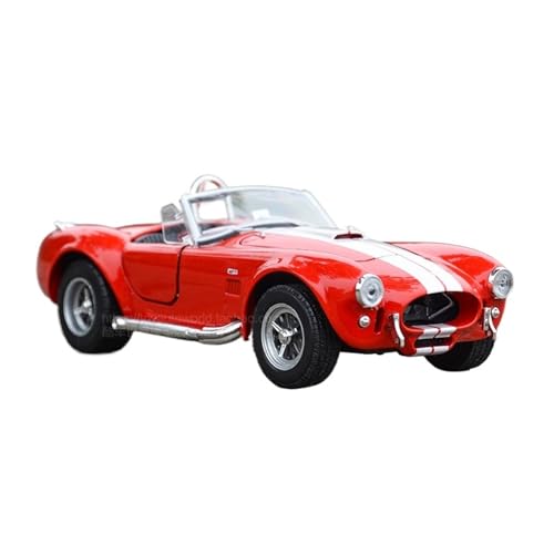 1 24 Für Shelby Cobra 427 S/C 1965 Legierung Auto Druckguss Spielzeug Auto Modell Zurückziehen Auto Spielzeug Geschenke Druckgussmodelle Motorfahrzeuge(Rot) von DUEVEL