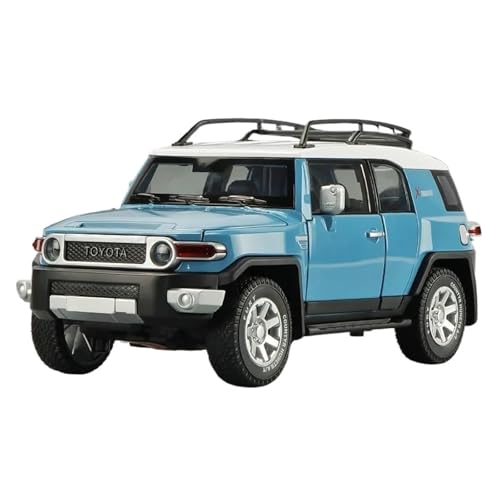 1 24 Für Toyota FJ Cruiser Legierung Auto Modell Diecast Spielzeug Metall Geländewagen Sound Und Licht Auto Modell Druckgussmodelle Motorfahrzeuge(Blau) von DUEVEL