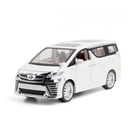 1 24 Für Toyota Vellfire MPV Truck Legierung Druckguss Metall Spielzeug Modell Sound Und Licht Sammlung Druckgussmodelle Motorfahrzeuge(Weiß) von DUEVEL