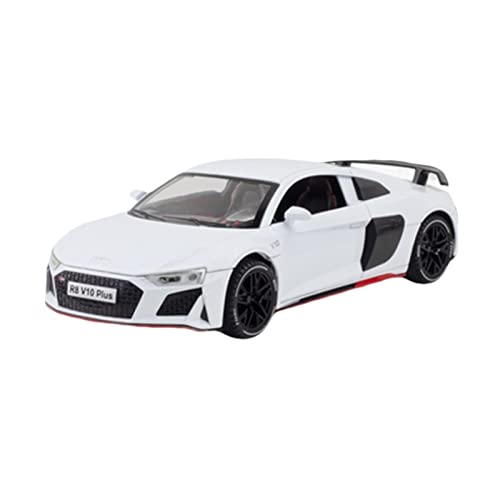 1 24 Für. Audi R8 V10. Plus Druckgussauto Modell Zinklegierung Casting Kinderspielzeug Geschenk Druckgussmodelle Motorfahrzeuge(Weiß) von DUEVEL