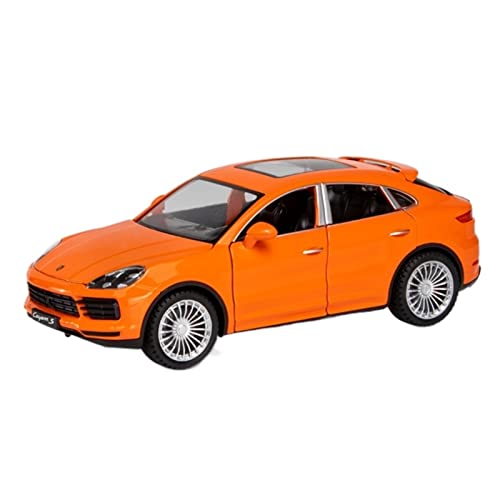 1 24 for Porsche Cayenne Simulation Auto Spielzeug Klassische Modell Kinder Lernspielzeug Druckgussmodelle Motorfahrzeuge(Orange) von DUEVEL