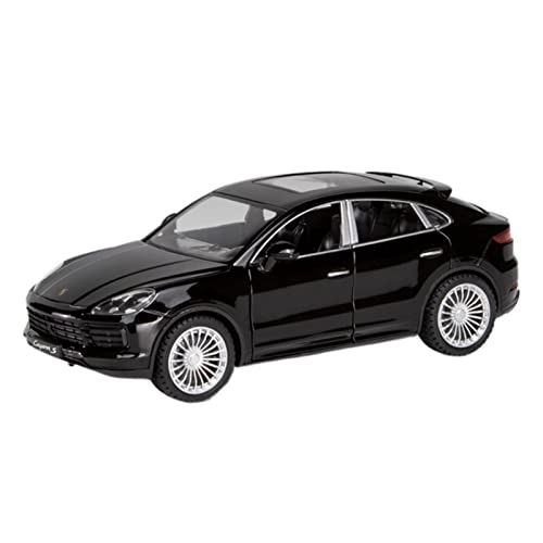 1 24 for Porsche Cayenne Simulation Auto Spielzeug Klassische Modell Kinder Lernspielzeug Druckgussmodelle Motorfahrzeuge(Schwarz) von DUEVEL