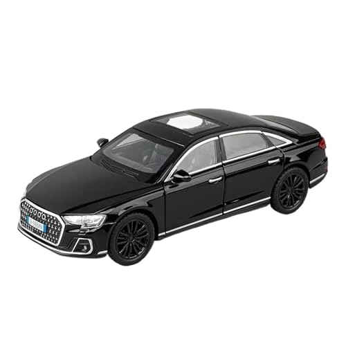 1 32 Für Audi A8 Legierung Auto Modell Diecast Metall Spielzeug Auto Sound Und Licht Junge Sammlerstücke Display Ornamente Druckgussmodelle Motorfahrzeuge(Schwarz) von DUEVEL