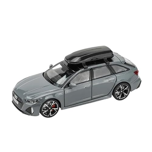 1 32 Für Audi RS6 Druckguss Metall Legierung Modell Auto Sound Licht Zurückziehen Erwachsene Sammlung Display Ornamente Druckgussmodelle Motorfahrzeuge(Gray) von DUEVEL