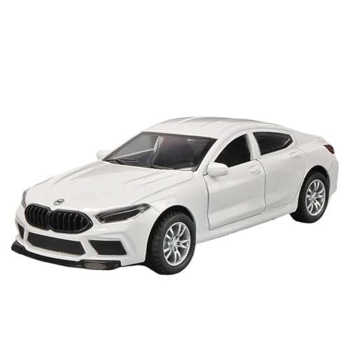 1 32 Für BMW M8 MH8 Sportwagen Legierung Auto Modell Maßstab Auto Modell Sound Und Licht Spielzeug Geschenk Druckgussmodelle Motorfahrzeuge(White) von DUEVEL