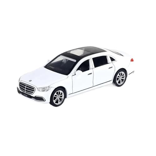 1 32 Für Benz S400L Legierung Modell Auto Spielzeug Diecast Metall Casting Sound Und Licht Auto Begrenzte Sammlungen Druckgussmodelle Motorfahrzeuge(White) von DUEVEL