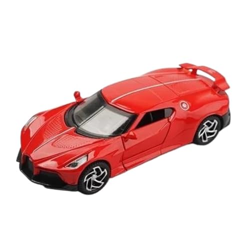 1 32 Für Bugatti Lavoiturenoire Legierung Sportwagen Modell Diecast Metall Spielzeug Fahrzeuge Auto Modell Sammlungen Druckgussmodelle Motorfahrzeuge(Rot) von DUEVEL