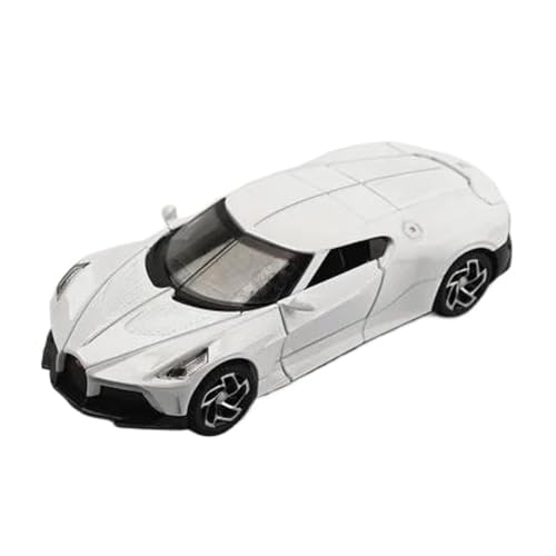 1 32 Für Bugatti Lavoiturenoire Legierung Sportwagen Modell Diecast Metall Spielzeug Fahrzeuge Auto Modell Sammlungen Druckgussmodelle Motorfahrzeuge(White) von DUEVEL