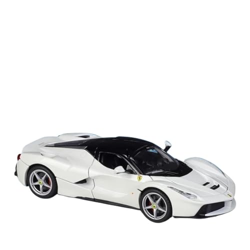 1 32 Für Ferrari LaFerrari Legierung Sportwagen Modell Druckguss Metall Fahrzeuge Auto Modell Simulation Sound Und Spielzeug Druckgussmodelle Motorfahrzeuge(White) von DUEVEL