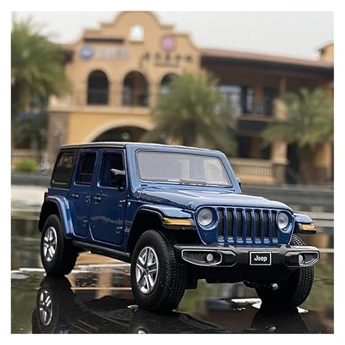 1 32 Für Jeep Wrangler Rubicon Legierung Auto Modell Skala Auto Modell Spielzeug Geschenk Druckgussmodelle Motorfahrzeuge(Blau) von DUEVEL