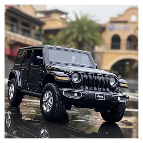 1 32 Für Jeep Wrangler Rubicon Legierung Auto Modell Skala Auto Modell Spielzeug Geschenk Druckgussmodelle Motorfahrzeuge(Schwarz) von DUEVEL