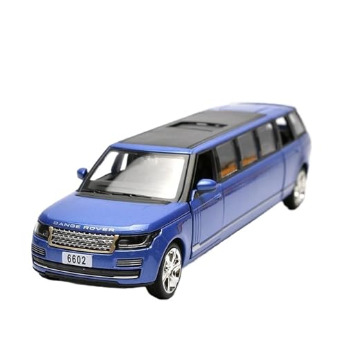 1 32 Für Land Rover Range Rover Legierung Luxuslimousine Metalldruckguss Automodell Pull Back Mit Blinkender Musik Druckgussmodelle Motorfahrzeuge(Blau) von DUEVEL