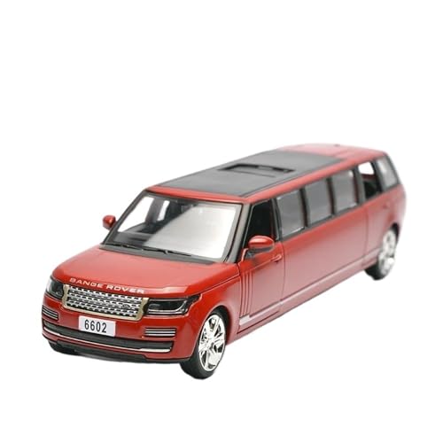 1 32 Für Land Rover Range Rover Legierung Luxuslimousine Metalldruckguss Automodell Pull Back Mit Blinkender Musik Druckgussmodelle Motorfahrzeuge(Rot) von DUEVEL