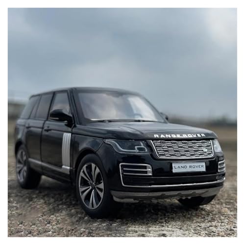 1 32 Für Land Rover Range Rover SUV 2023 Druckgussfahrzeug Automodell Sound Und Licht Pull Back Sammlerstück Druckgussmodelle Motorfahrzeuge(Schwarz) von DUEVEL