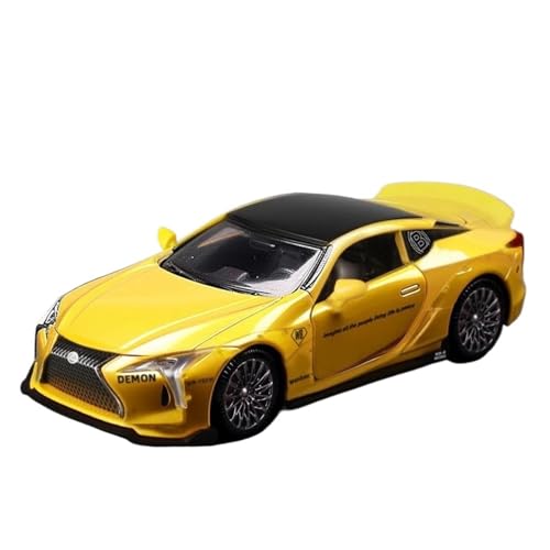 1 32 Für Lexus LC500 Legierung Sportwagen Modell Diecast Metall Spielzeug Rennfahrzeug Auto Modell Sound Licht Sammlung Druckgussmodelle Motorfahrzeuge(Yellow) von DUEVEL