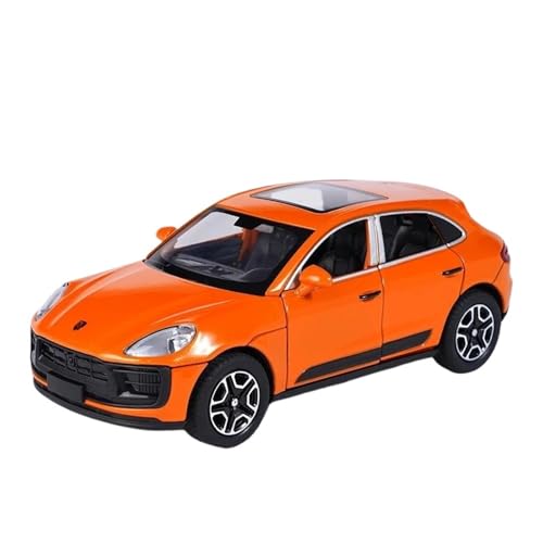 1 32 Für Macan SUV Legierung Druckguss Automodell Mit Sound Und Licht Pull Back Sammler Geburtstagsgeschenk Druckgussmodelle Motorfahrzeuge(Orange) von DUEVEL