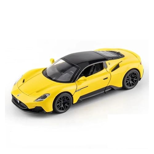 1 32 Für Maserati MC20 Legierung Sportwagen Diecast Miniatur Metall Automodelle Display Ornamente Dekorationen Druckgussmodelle Motorfahrzeuge(Yellow) von DUEVEL