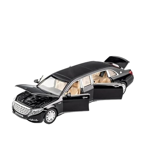 1 32 Für Maybach S650 Extended Edition Metalldruckguss Automodell Licht Sound Spielzeug Druckgussmodelle Motorfahrzeuge(Schwarz) von DUEVEL