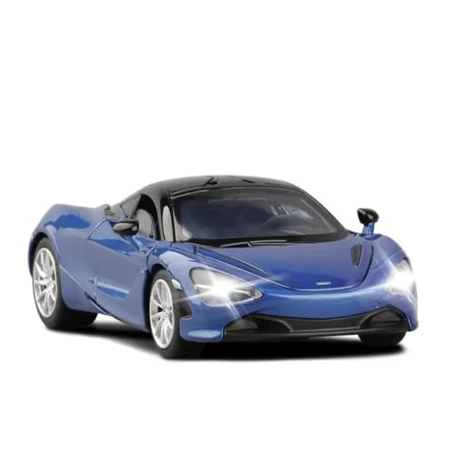 1 32 Für McLaren 720S Legierung Modell Metall Fahrzeug Sound Licht Zurückziehen Spielzeug Auto Sammlungen Display Ornamente Druckgussmodelle Motorfahrzeuge(Blau) von DUEVEL