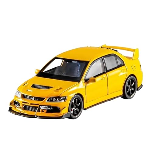 1 32 Für Mitsubishi Lancer Evolution EVO IX 9 Legierung Sportwagen Modell Druckguss Metall Rennfahrzeuge Auto Modell Druckgussmodelle Motorfahrzeuge(Yellow) von DUEVEL