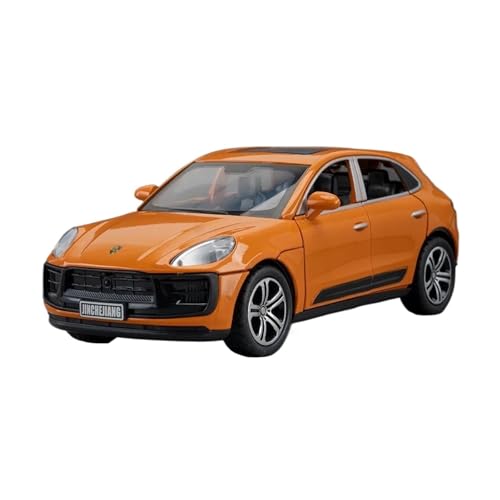 1 32 Für Porsche Macan SUV Legierung Auto Modell Diecast Spielzeug Fahrzeuge Metall Modell Sammlerstücke Display Ornamente Druckgussmodelle Motorfahrzeuge(Orange) von DUEVEL