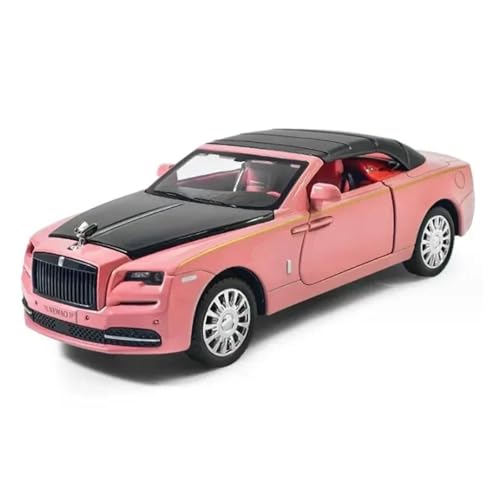 1 32 Für Rolls-Royce Dawn Modell Druckguss Metall Fahrzeug Simulation Sound Und Licht Modell Auto Spielzeug Druckgussmodelle Motorfahrzeuge(Rosa) von DUEVEL