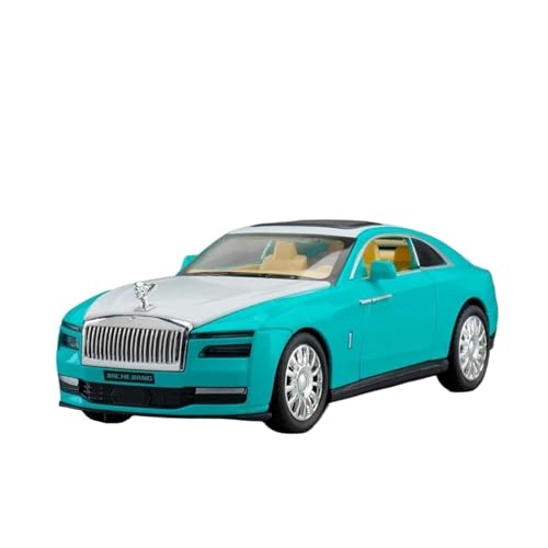 1 32 Für Rolls Royce Ghost Legierung Auto Skala Druckguss Modell Auto Sound Und Licht Spielzeug Junge Geschenk Druckgussmodelle Motorfahrzeuge(Blau) von DUEVEL