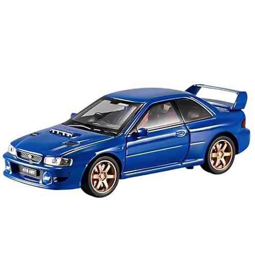 1 32 Für Subaru Impreza WRX STI Legierung Sportwagen Diecast Metall Klassische Rennfahrzeuge Automodell Sound Und Licht Spielzeug Druckgussmodelle Motorfahrzeuge(Blau) von DUEVEL