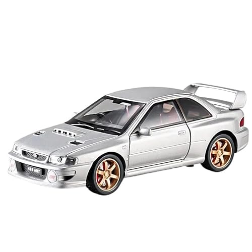 1 32 Für Subaru Impreza WRX STI Legierung Sportwagen Diecast Metall Klassische Rennfahrzeuge Automodell Sound Und Licht Spielzeug Druckgussmodelle Motorfahrzeuge(White) von DUEVEL