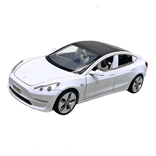 1 32 Für Tesla MODEL3 Model S Model X Legierung Automodell Sound Light Zurückziehen Spielzeugauto Jungen Geschenk Weiß Druckgussmodelle Motorfahrzeuge(C) von DUEVEL