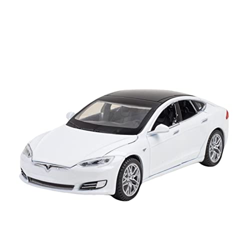 1 32 Für Tesla Model S Druckguss Metalllegierung Simulation Modellauto Sound Light Pull Back Geburtstagsgeschenk Druckgussmodelle Motorfahrzeuge(D) von DUEVEL