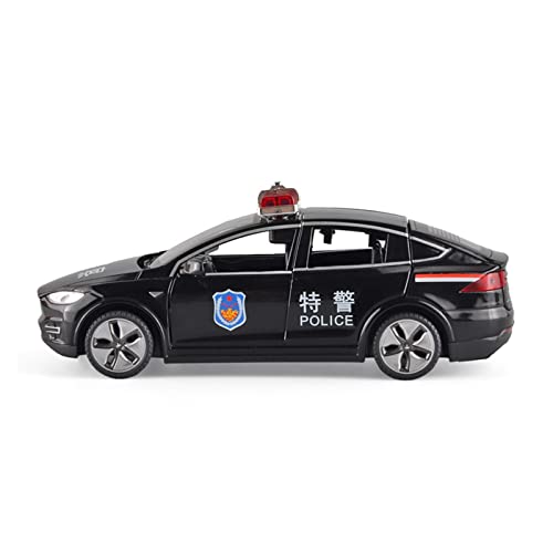 1 32 Für Tesla Model X Polizei Legierung Simulation Automodell Diecasts Fahrzeuge Autos Versand Geschenke Junge Druckgussmodelle Motorfahrzeuge(B) von DUEVEL