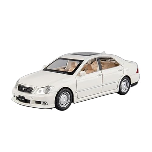 1 32 Für Toyota Crown Klassische Auto Legierung Diecast Auto Modell Sammlung Sound Und Licht Spielzeug Druckgussmodelle Motorfahrzeuge(White) von DUEVEL