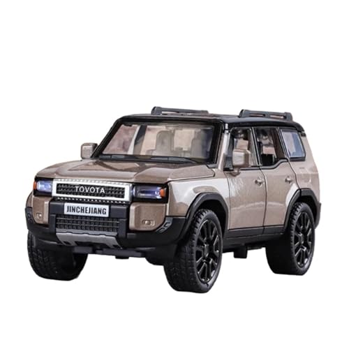 1 32 Für Toyota Prado Land Cruiser 2024 Legierung Auto Modell Diecast Metall Off-Road Fahrzeuge Auto Modell Geschenk Druckgussmodelle Motorfahrzeuge(Brown) von DUEVEL