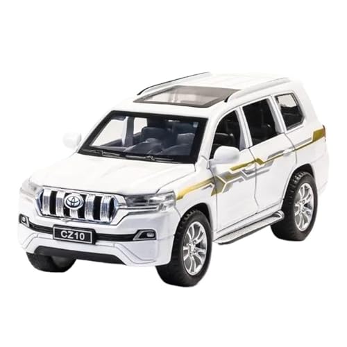 1 32 Für Toyota Prado Legierung Auto Modell Geländewagen Auto Modell Dekoration Spielzeug Druckgussmodelle Motorfahrzeuge(Weiß) von DUEVEL