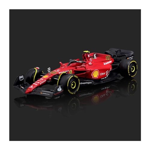 1 43 Für Alfa Romeo F1 Team Orlen C42 2022 Formel 1 Legierung Diecast Auto Modell Weihnachten Geburtstag Geschenk Druckgussmodelle Motorfahrzeuge(2022 SF75 NO.55) von DUEVEL