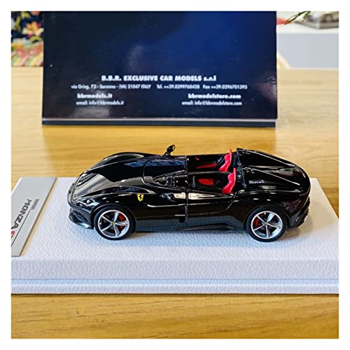 1 43 Für Ferrari Monza SP2 Simulation Harz Sportwagen Modell Static Diecast Fahrzeuge Sammlung Geschenk Druckgussmodelle Motorfahrzeuge(Schwarz) von DUEVEL