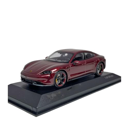 1 43 Porsche Taycan Turbo S 2019, Legierungsdruckguss, Fertiges Modellauto, Fahrzeugsammlungsornamente Im Maßstab 1 43 Druckgussmodelle Motorfahrzeuge(Rot) von DUEVEL