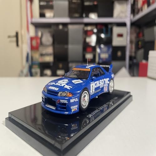 1 43 Scale for Nissan Skyline R32 Calsonic 1994 Alloy Collectible Car Model Static Metal Toy Model Nicht-ferngesteuertes Spielzeug von DUEVEL